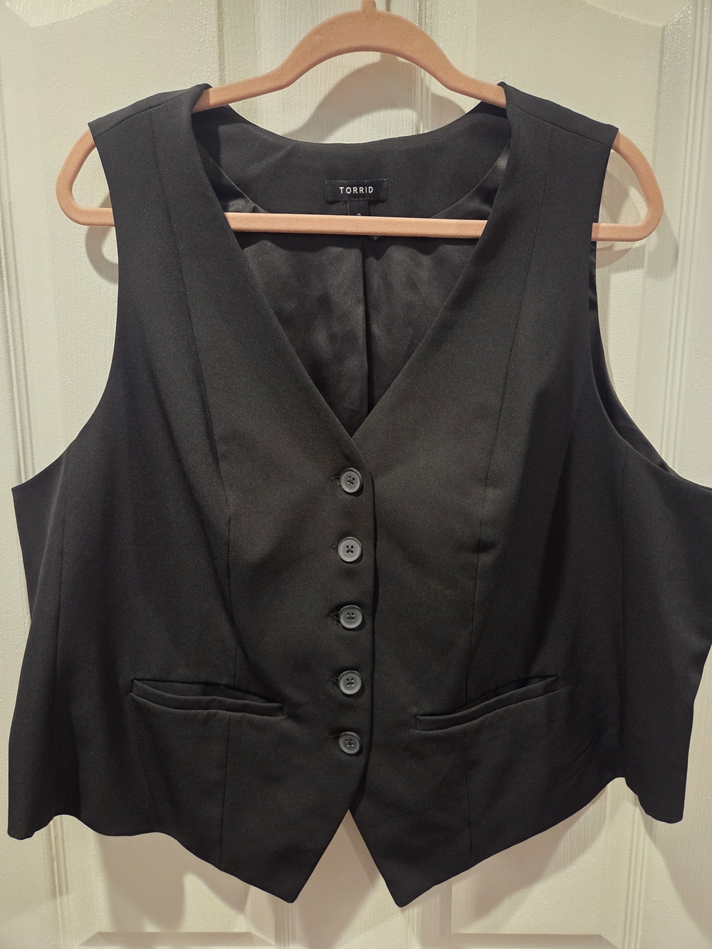 torrid Black Tailored Button Vest